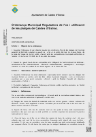 Ordenana&ccedil;a Platges