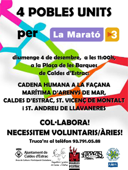 Cartell 4 pobles units per La Marat&oacute; 2011