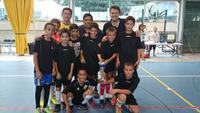 L'equip "Caldes Boys", segons a la categoria Alev&iacute;-Benjam&iacute;