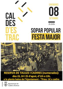 Sopar Popular Festa Major 2017