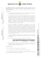 Decret d'Alcaldia sobre la nova convocatòria per a cobrir un lloc de treball temporal com a peó de paleta