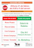 Afectacions a la línia d'autobús C-21
