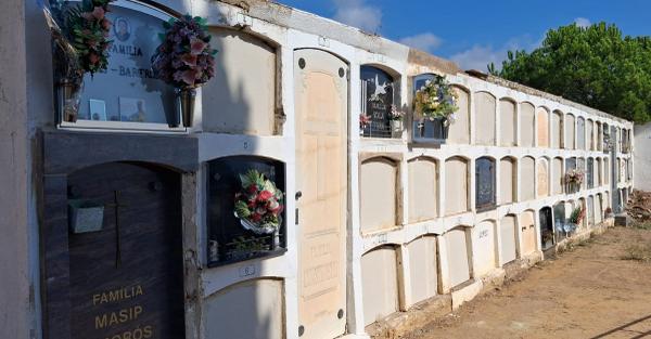 Obres al Cementiri de Caldes d'Estrac