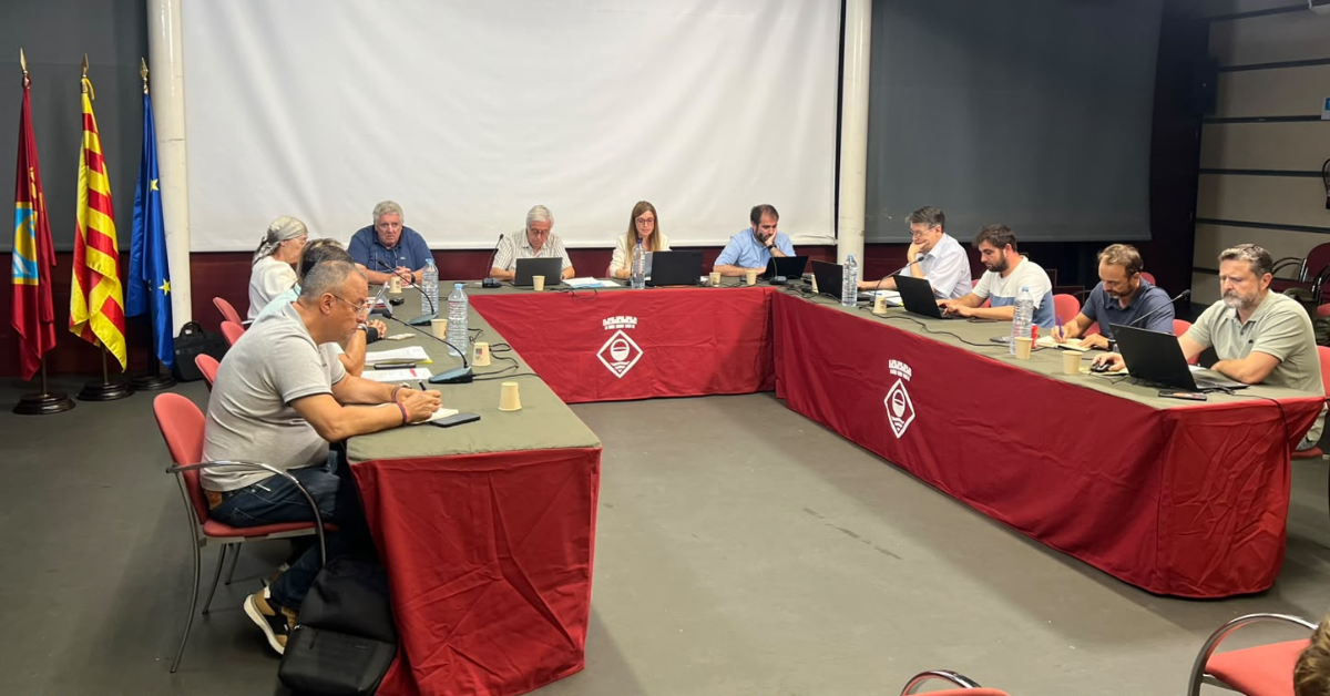 Els representants de les diferents forces pol�tiques al ple del 28 de setembre del 2026