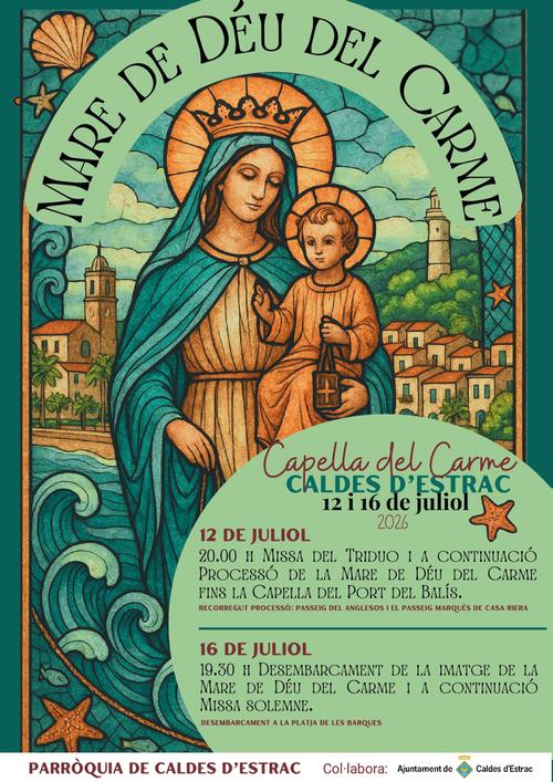 Cartell de les celebracions de la Mare de D&eacute;u del Carme