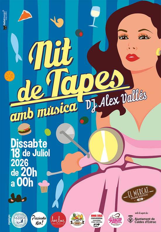 Cartell de la Nit de Tapes al Mercat Municipal