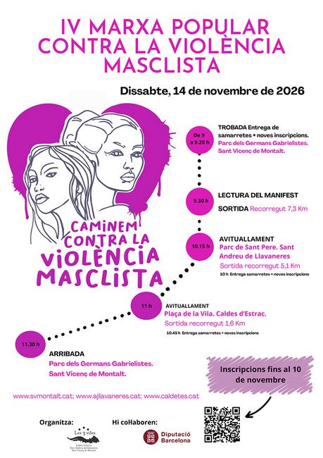 cartell marxa contra la viol&egrave;ncia masclista 3 viles