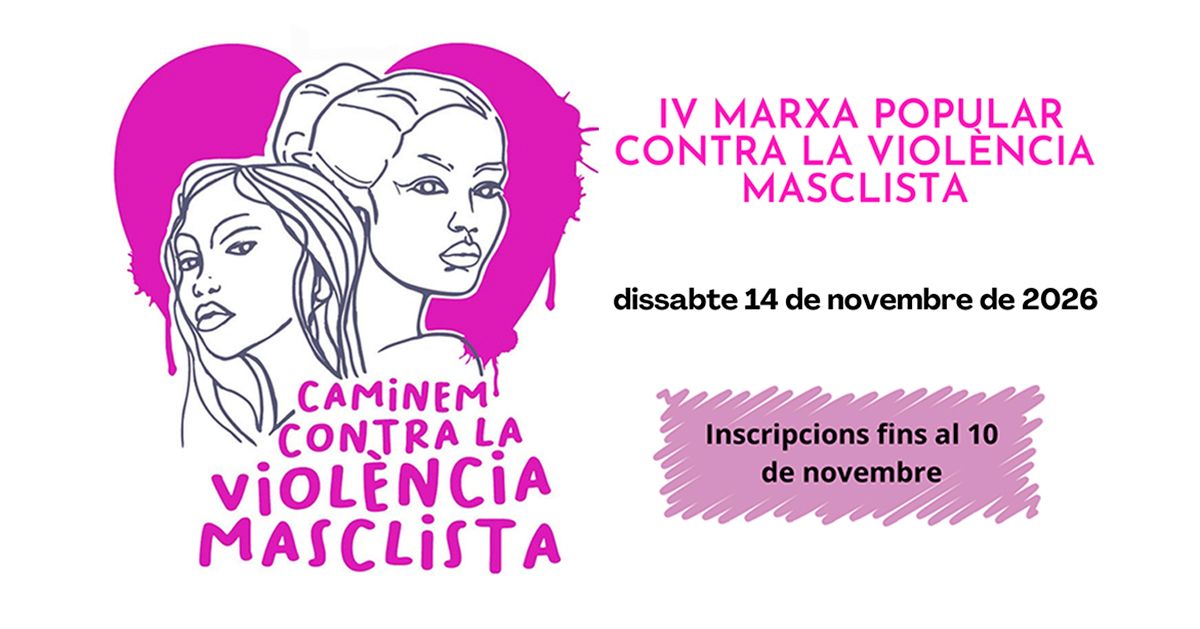 Versi� web del cartell de la IV Marxa Popular contra la Viol�ncia Masclista de les 3 Viles