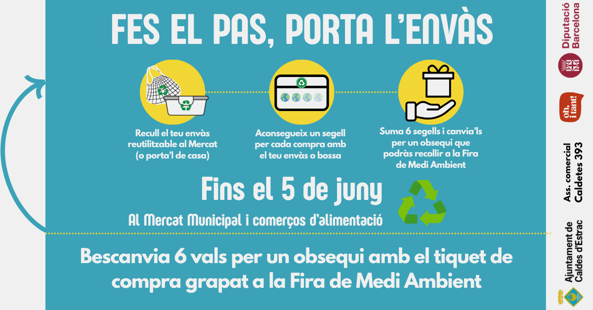 La campanya Fes el pas, porta l'env�s per fomentar el consum sostenible a Caldes d'Estrac