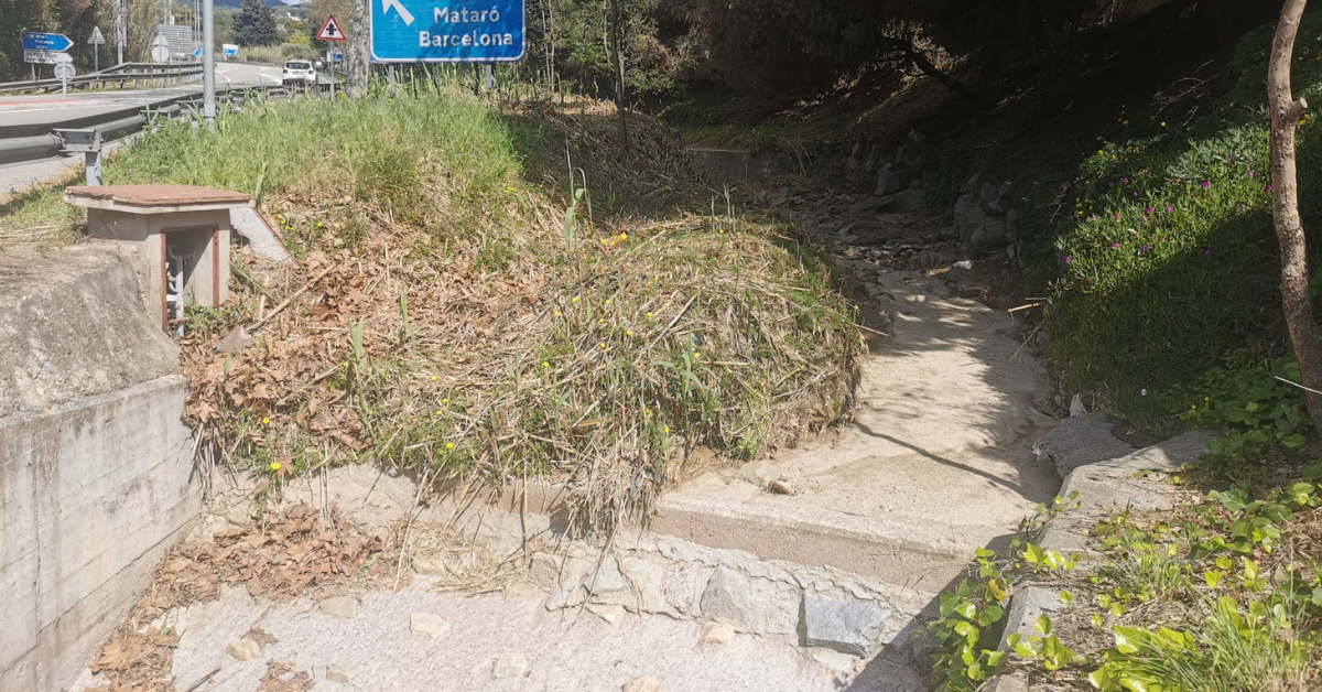 La riera del Gorg a Caldes d'Estrac