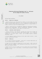 Ordenan&ccedil;a Municipal Reguladora de l'&uacute;s i utilitzaci&oacute; de les platges de Caldes d&acute;Estrac